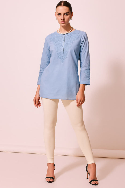 Off White High-Waisted Ankle-Length Leggings That Sculpt and Support All Day