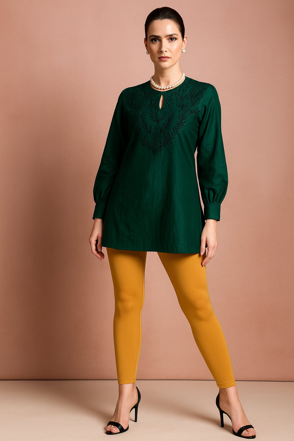 Mustard Leggings ankle-length for Women Bold Stylish & Comfortable Fit