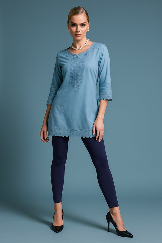 Nvay_Blue_Ankle-Length_Leggings_women_comfort_leggings_-_PK_COMFORT_LIVE