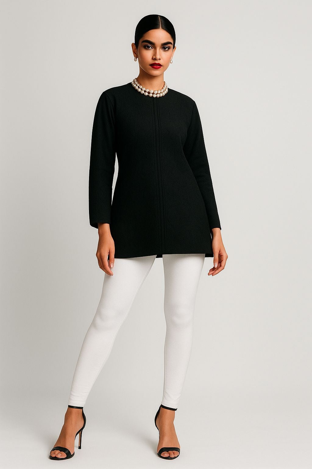 White Classic Ankle-Length Leggings women comfort leggings - PK COMFORT LIVE